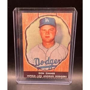 1955 Hires Root Beer Don Zimmer Rookie Card Los Angeles Dodgers Baseball Card